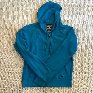 Pink by Victoria Secret Full Zip Hoodie. Size medium. Blue.